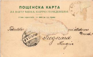 1900 Sofia, Sophia, Sofiya; Hotel Bulgaria, Kriegsministerium, Horo Tanz / hotel, Ministry of War, d...