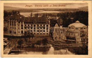 1917 Pöstyén, Piestany; Thermia szálló az Irma fürdővel / hotel, spa + "Vöröskereszt hadikórház Pöstyénfürdő" (EK)