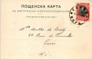 1903 Bulgarian folklore, Souvenir de Bulgarie. Art Nouveau, floral, litho (EK)