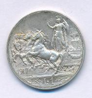 Olaszország 1917R 1L Ag "III. Viktor Emánuel" T:XF patina
Italy 1917R 1 Lira Ag "Vit...