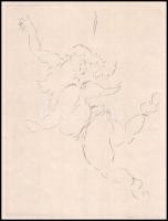 Boris László (1897-1924): Illusion. Rézkarc, papír, jelzett, 18x13 cm