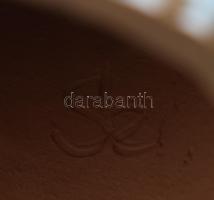 Szilágyi Mária: Éneklő hölgy. Jelzett, minimális kopással, m: 22,5 cm