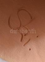 Szilágyi Mária: Hölgy virágcsokorral. Jelzett, minimális kopással, m: 28 cm