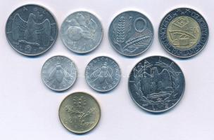 Olaszország 1940. 2L acél + 1942. 1L acél + 1948. 1L Al + 1954-1959. 2L Al (2xklf) + 1998. 20L Al-br...