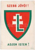 1944 Szebb Jövőt! Adjon Isten! Magyar Leventemozgalom irredenta propaganda képeslapja. Klösz / Hungarian Levente Associations irredenta propaganda postcard (EK)