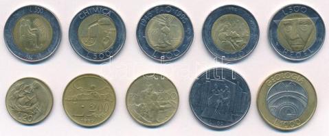 San Marino 1975-1998. 20L-1000L (10xklf) T:AU-VF San Marino 1975-1998. 20 Lire - 1000 Lire (10xdiff) C:AU-VF