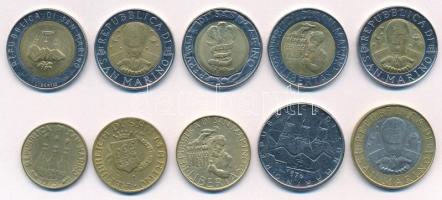 San Marino 1975-1998. 20L-1000L (10xklf) T:AU-VF
San Marino 1975-1998. 20 Lire - 1000 Lire (10xdiff...