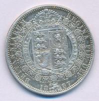 Nagy-Britannia 1887. 1/2C Ag "Viktória" T:VF,F brossnyom
Great Britain 1887. 1/2 Crown &q...