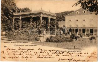 1900 Rogaska Slatina, Rohitsch-Sauerbrunn; Musikpavillon und Restaurant. Deutsch's Postkartenverlag (Wien) / music pavilion (EB)