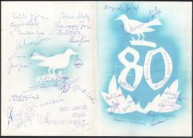 1994 ,,Pataky Jenő úrnak szeretettel kívánnak hosszú életet a Fehér Hollók", üdvözlőlap Pataky ...