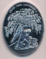 DN "Tizenhárom aradi vértanú - Leiningen-Westerbug Károly" ezüstözött Cu-Zn emlékérem, tan...