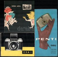 cca 1980 7 db klf fényképezőgép prospektus