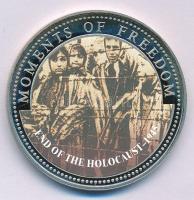 Libéria 2001. 10$ "Szabadság pillanatai - A Holocaust vége - 1945" multicolor, kapszulában T:PP, pici folt Liberia 2001. 10 Dollars "Moments of Freedom - End of the Holocaust - 1945" multicolor, in capsule C:PP, tiny spot