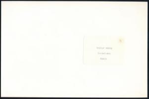 Hervé, Rodolf (1957-2000): Victor Vasarely festőművész párizsi műtermében. Fotó, hátoldalán pecsétte...