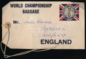 1966 Wold Championship Jules Rimet Cup (1966-os Labdarúgó Világbajnokság) bőröndcímke