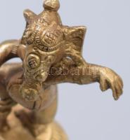 Táncoló Ganésa. Bronz, Kína, 20. sz. első fele, jelzés nélkül, hibátlan, m: 8,5 cm