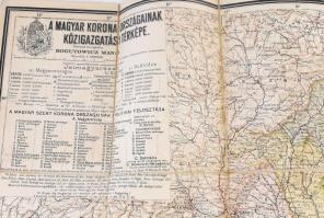Magyarország közigazgatási térképe (A magyar korona országainak közigazgatási térképe) 1913. Magyar ...