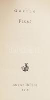 Goethe: Faust. Helikon Klasszikusok. Bp., 1959, Magyar Helikon. 117/750. számozott példány. Kiadói b...