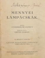 Steinberger György: Mennyei lámpácskák. Ford.: Grünn Margit. Bp.-Miskolc, én, Evangéliumi Könyvkereskedés, 143+1 p. 2., bővített kiadás. Átkötött félvászon-kötés, kopott borítóval.