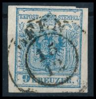 1850 9kr HP III lemezhiba a koronánál "OFEN"