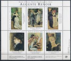 August Renoir francia kisív 6 klf levélzáróval