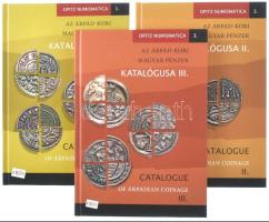 Tóth Csaba - Kiss József Géza - Fekete András: Az Árpád-kori magyar pénzek katalógusa I.,II.,III. Martin Opitz Kiadó, 2018-2020. Kiadói kartonált keménykötésben, újszerű állapotban.