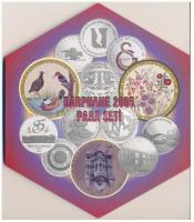 Törökország 2005. 1k - 250.000L (9xklf) + Ag verdei zseton (6g/0.500/22mm). Forgalmi sor karton dísztokban T:UNC Turkey 2005-2006. 1 Kurush - 250.000 Lira (9xdiff) + Mint's Commemorative Ag medallion. Coin set cardboard display case C:UNC
