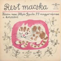 Rest macska. Vinyl, 7", VG+, a grafika Reich Károly munkája