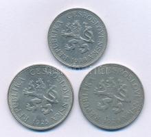 Csehszlovákia 1925-1926. 5K Cu-Ni (2xklf) + 1938. 5K Ni T:XF,VF
Czechoslovakia 1925-1926. 5 Korun C...