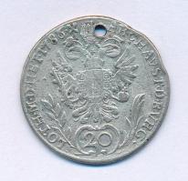 1786G 20kr Ag "II. József" (6,23g) T:F ph., lyuk
Huszár: 1882., Unger III.: 1329.c