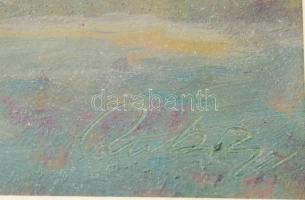 Rubint Ávrahám Péter (1959-): Táj. Olaj, karton, jelezve jobbra lent, üvegezett fakeretben. 14x19 cm