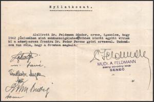 1947 Munkaszolgálatosok nyilatkozata társuk haláláról