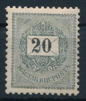 1889 20kr sztereo jegyekkel, 12 : 11 3/4 fogazással