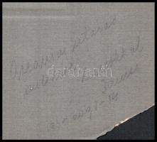 1934 Beduin teveháton, kartonra kasírozott fotó, a kartonon dedikációval (,,Oceániai utazás emlékére...