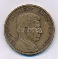 Nagy Lajos (1949-) 1986. "MÉE Szabolcs-Szatmár Megyei Szervezete / Bajcsy-Zsilinszky Endre 1886-1986" bronz emlékérem (42,5mm) T:UNC Adamo NH3