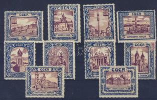 1940 Levélzárók, Eger nevezetességei 10 db