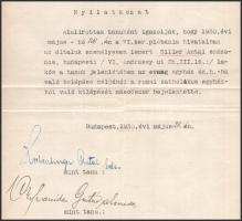 1920 Bp., vitéz lékai Hochenburger Antal (1889-1937) százados, későbbi vezérkari ezredes és katonai ...