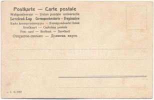 1903 Fröhliche Weihnachten! / Christmas greeting art postcard. L.Z.W. 1912. Art Nouveau, floral, lit...