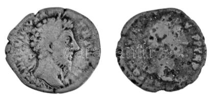 Római Birodalom ~II-III. század 2db Ag Denarius gyenge állapotban, az egyik Antoninus Pius (2,28g, 2...