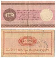 Lengyelország 1969. 0,02$ (2c) "Bon Towarowy" + 1979. 0,02$ (2c) "Bon Towarowy" ...