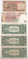 Amerikai Egyesült Államok 1996. 1$ + 1999. 1$ + 2003A 1$ + Argentína DN (2003-2014) 10P + India DN (...