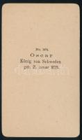 cca 1880 II. Oszkár (1829-1907) svéd király, 1872-től Svédország uralkodója (haláláig), valamint Nor...