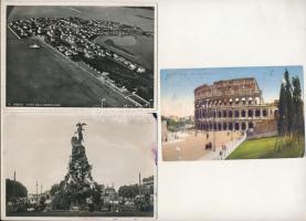 15 db régi olasz város képeslap / 15 pre-1945 Italian town-view postcards