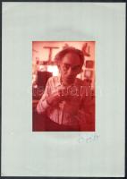 1980 Féner Tamás (1938): Tükörrepülés c. kiállításának katalógusa, benne egy aláírt eredeti fotóval