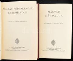 Élő könyvek. Magyar Klasszikusok sorozat 2 kötete: Magyar Népdalok, Magyar Népballadák és Románcok. é.n., Franklin, egészvászon kötés, jó állapotban.