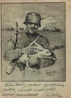 Soldier with rabbit