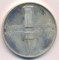 Lapis András (1942-) 1984. "MÉE Esztergom - A magyar pénzverés kezdete" Ag emlékérem (35,9...