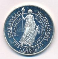 Fritz Mihály (1947-) 1989. "MÉE Szeged / Francia Forradalom 1789-1989" peremén jelzett Ag emlékérem (35,83g/0.835/42,5mm) T:UNC,AU (eredetileg PP) Adamo SG24