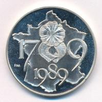 Fritz Mihály (1947-) 1989. "MÉE Szeged / Francia Forradalom 1789-1989" peremén jelzett Ag ...