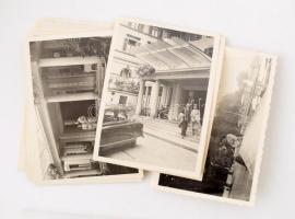 cca 1880-1930 Svájc, vegyes fotó tétel: keményhátú fotók, táj- és városképek, épületek (közte a genf...